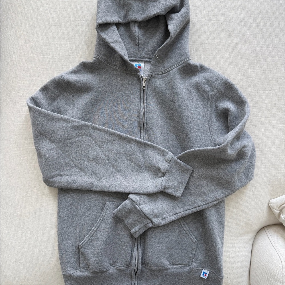 Russell Athletic Gray Zip-Up Hoodie